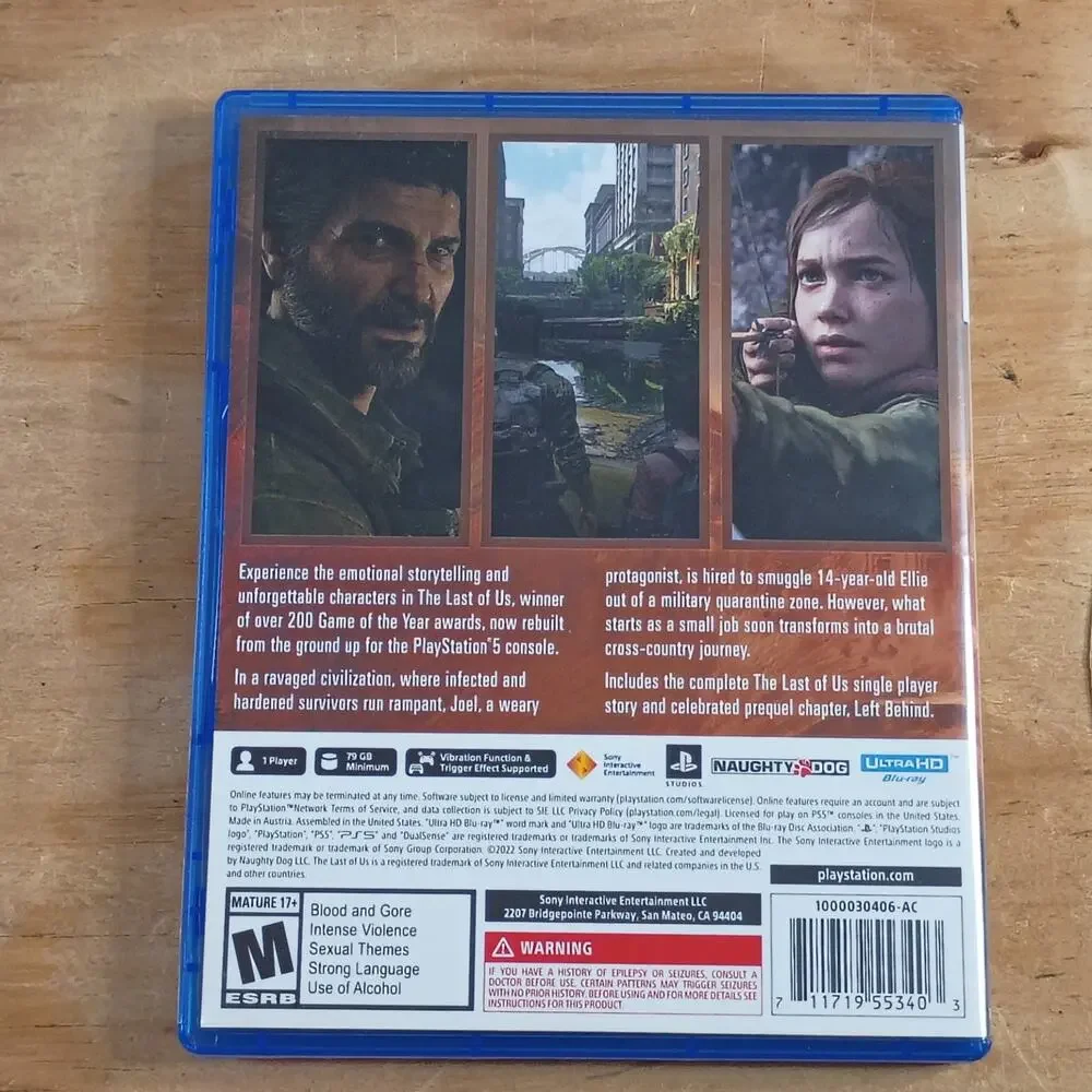 The Last of Us Part I 1 (Sony PlayStation 5, PS5) Complete CIB Physical Game